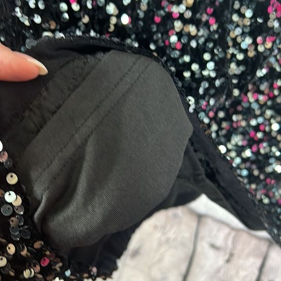 NEW City Chic tunic mini dress sequins black size large - Picture 6 of 13